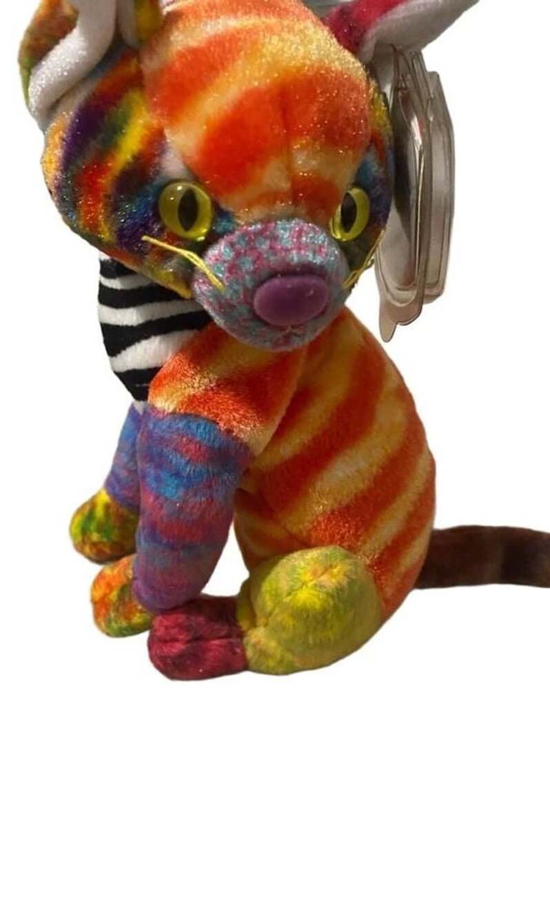 Ty Beanie Baby Kaleidoscope The Multicolor Cat